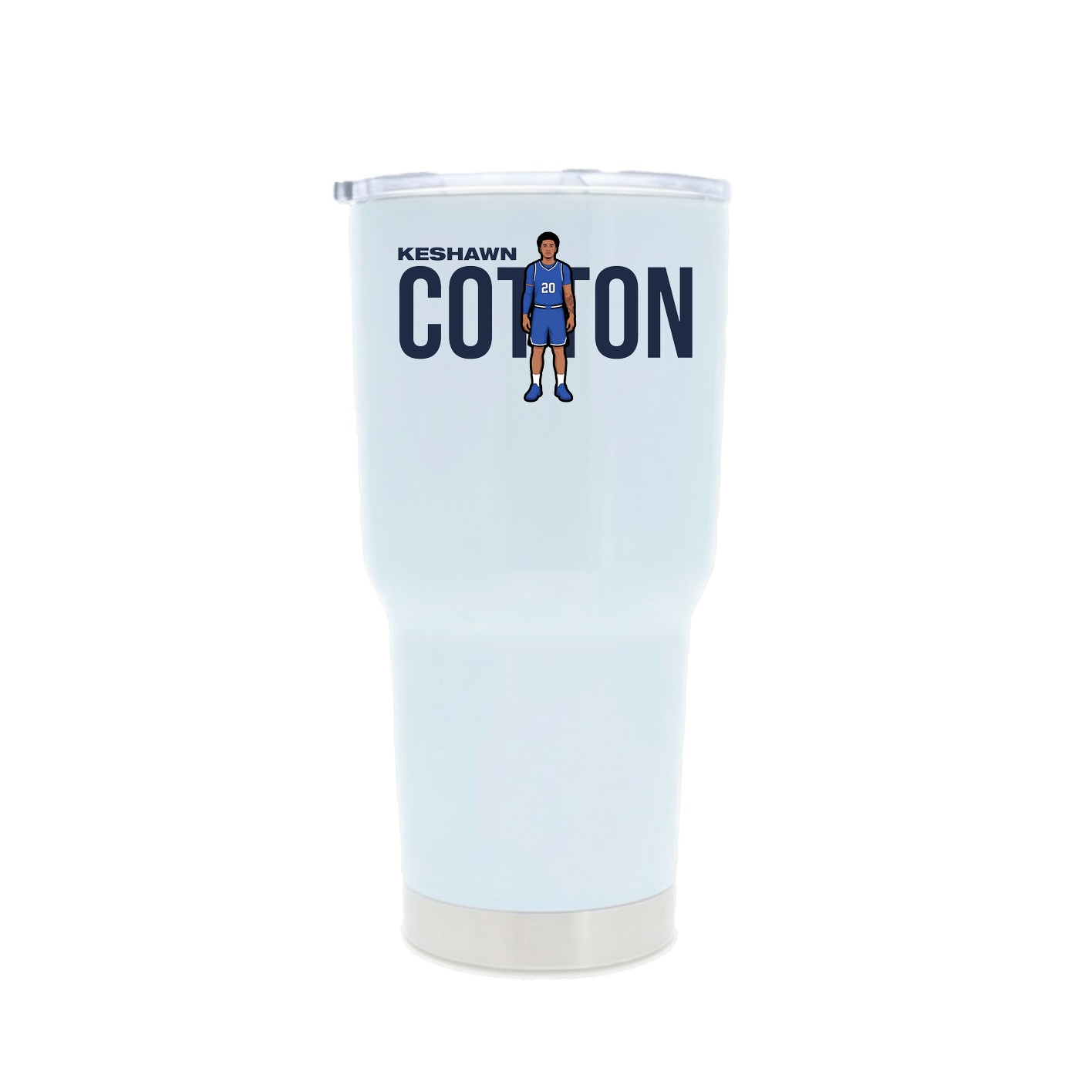 30oz Stainless Steel Tumbler — Player Name in White