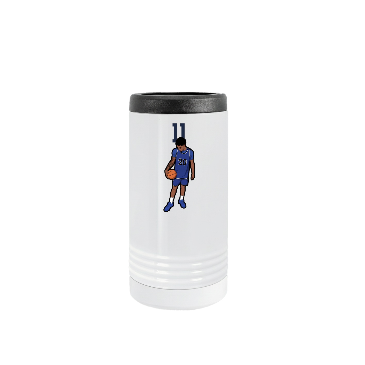 Slim Beverage Holder — Number Top in White