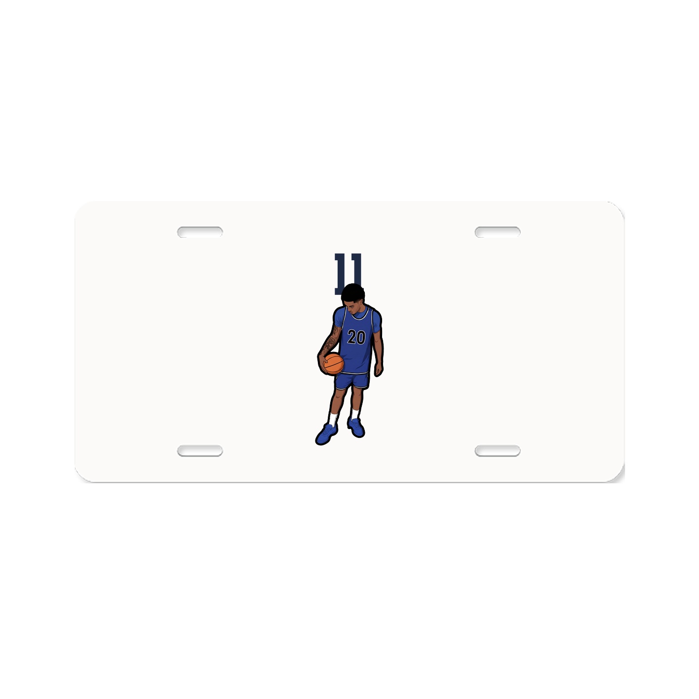 License Plate — Number Top in Classic
