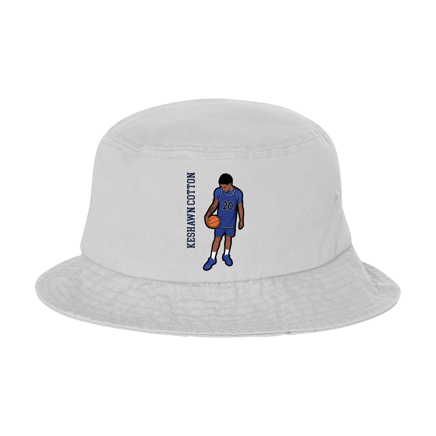 Bucket Cap — Name Vertical in White