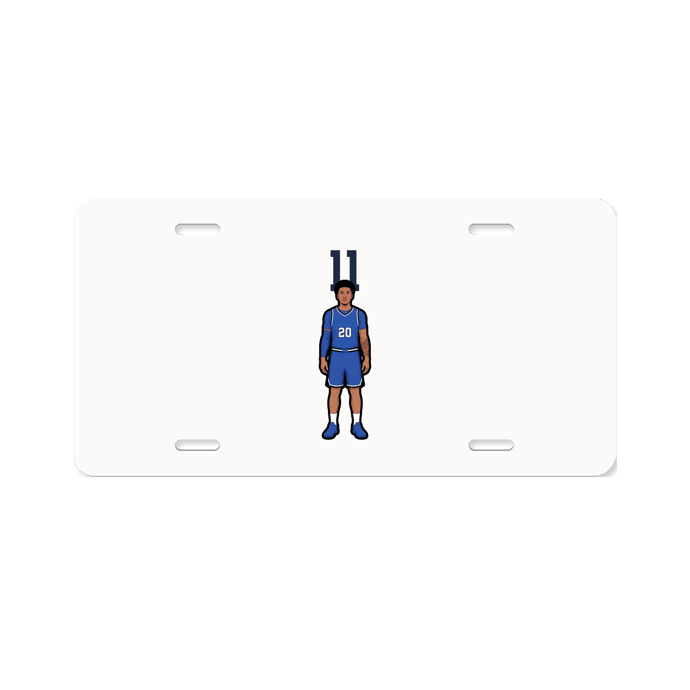 License Plate — Number Top in Classic