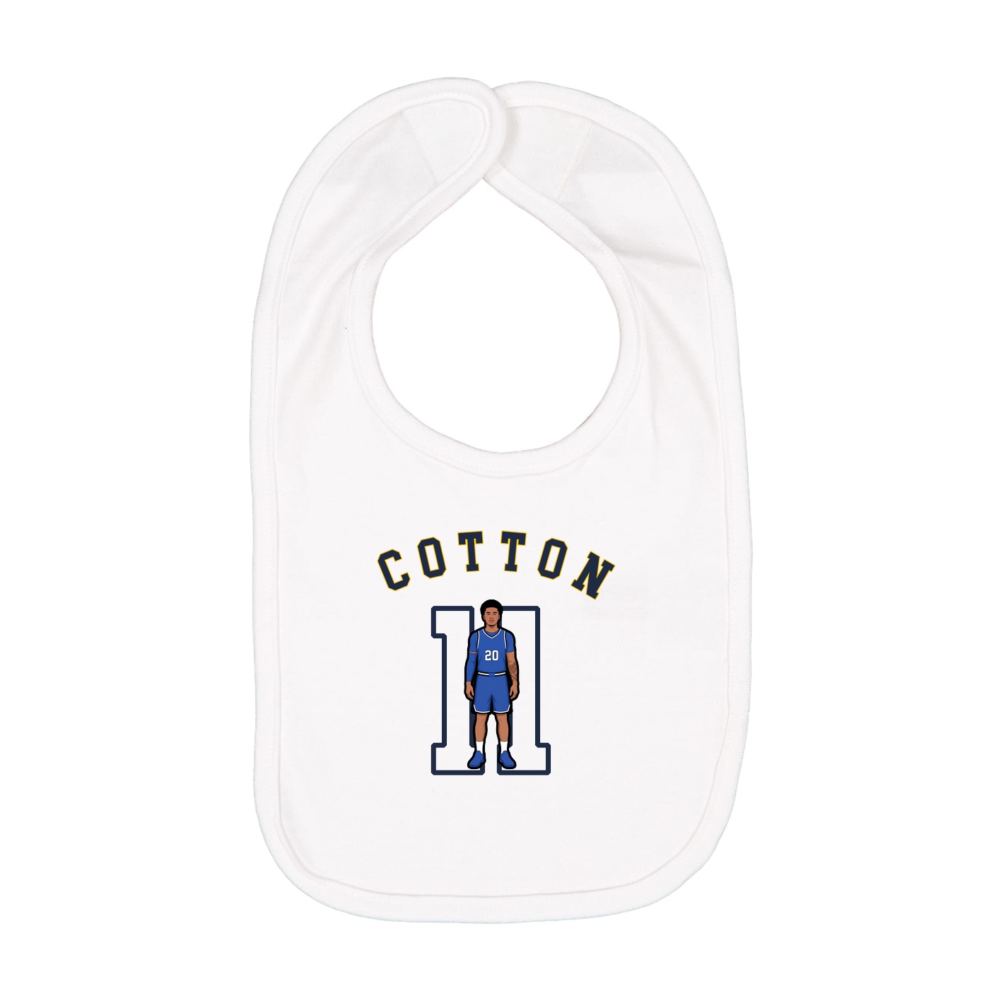 Infant Bib — Shirsey Arch in White