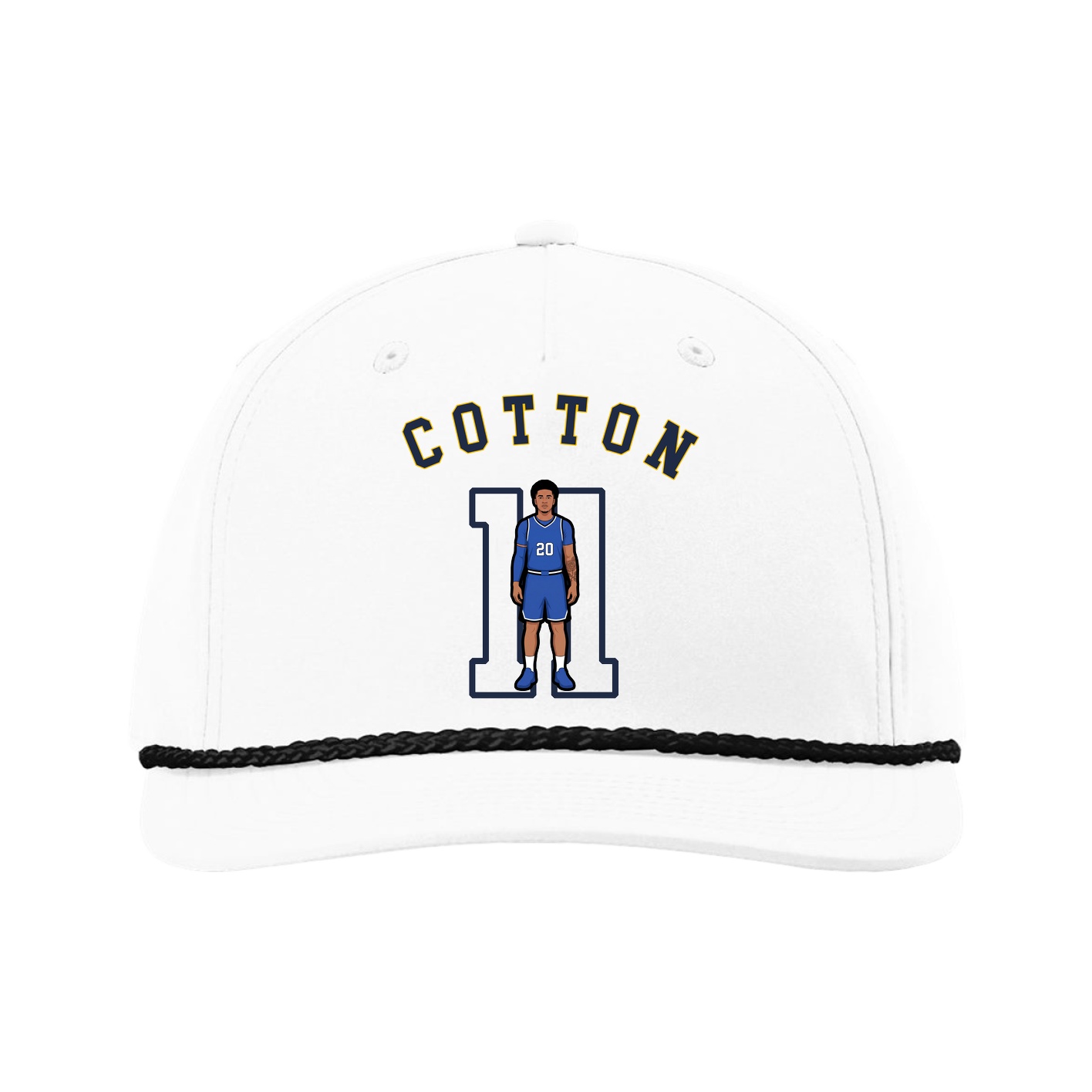 Five-Panel Classic Rope Cap — Shirsey Arch in White