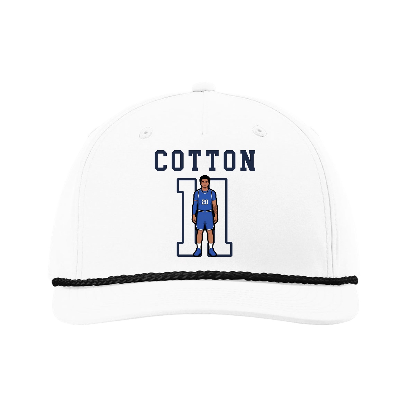 Five-Panel Classic Rope Cap — Shirsey in White