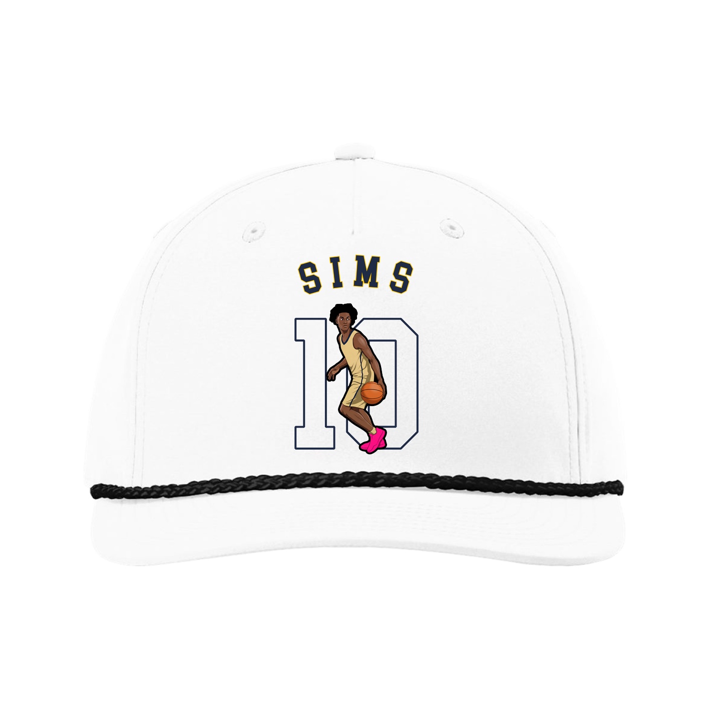 Five-Panel Classic Rope Cap — Shirsey Arch in White