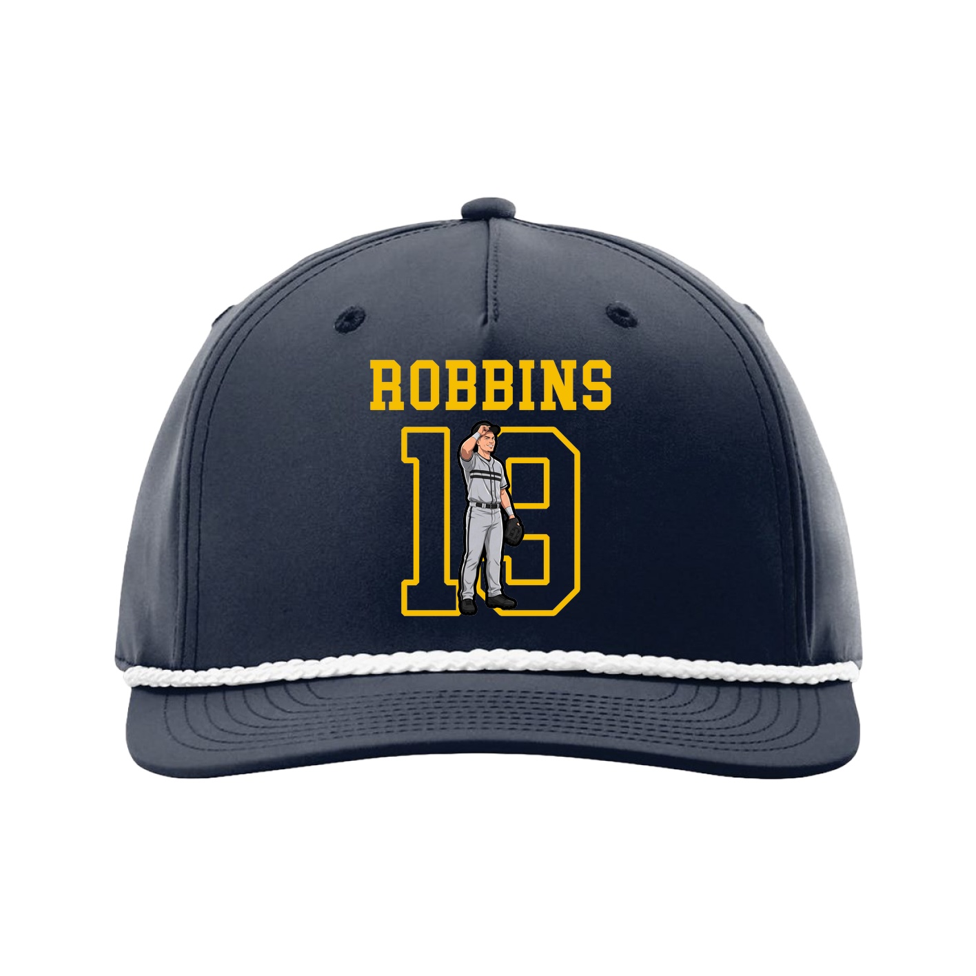 Five-Panel Classic Rope Cap — Shirsey in Navy