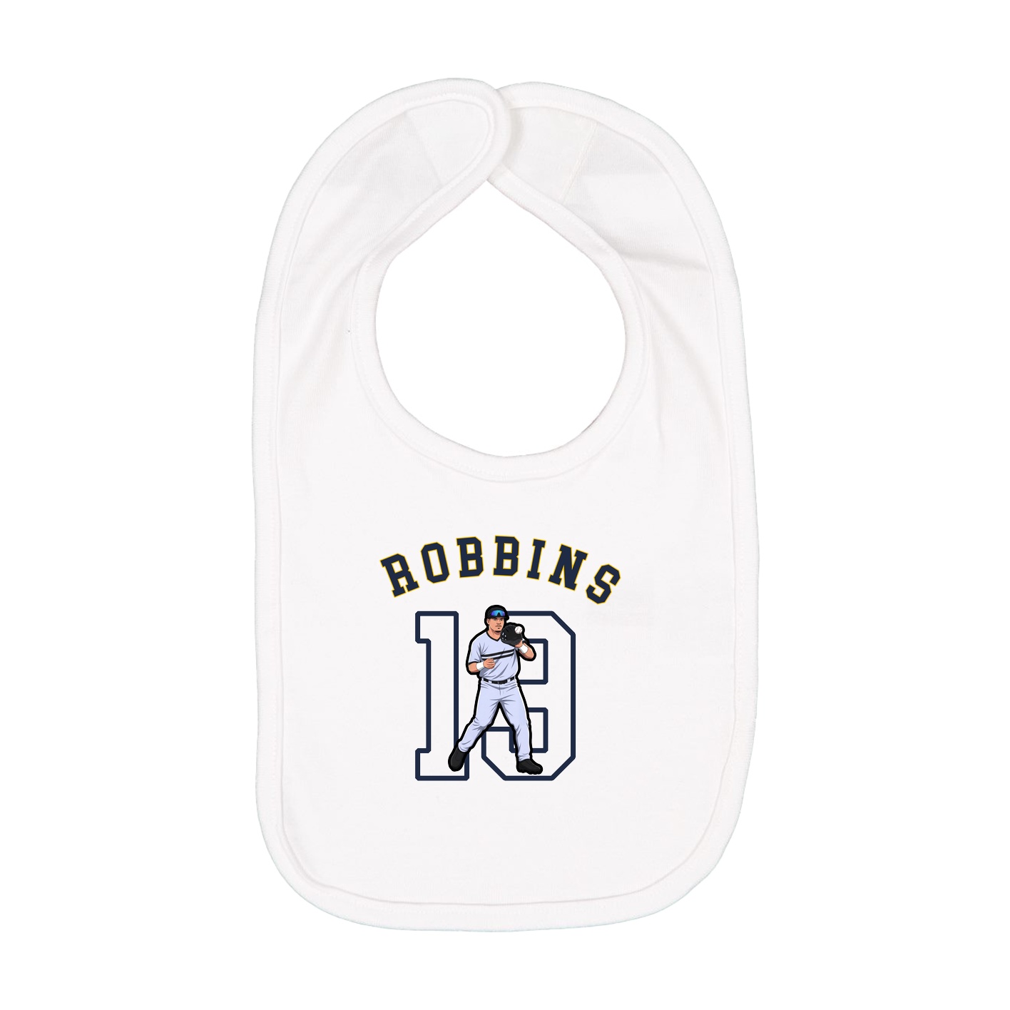 Infant Bib — Shirsey Arch in White