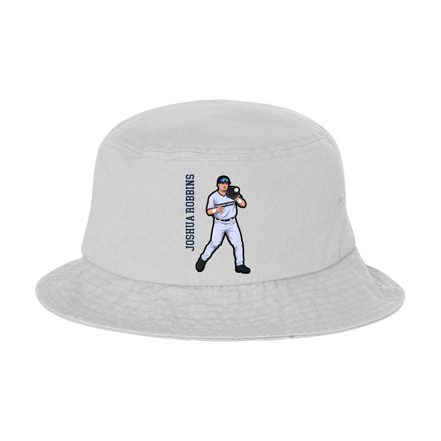 Bucket Cap — Name Vertical in White
