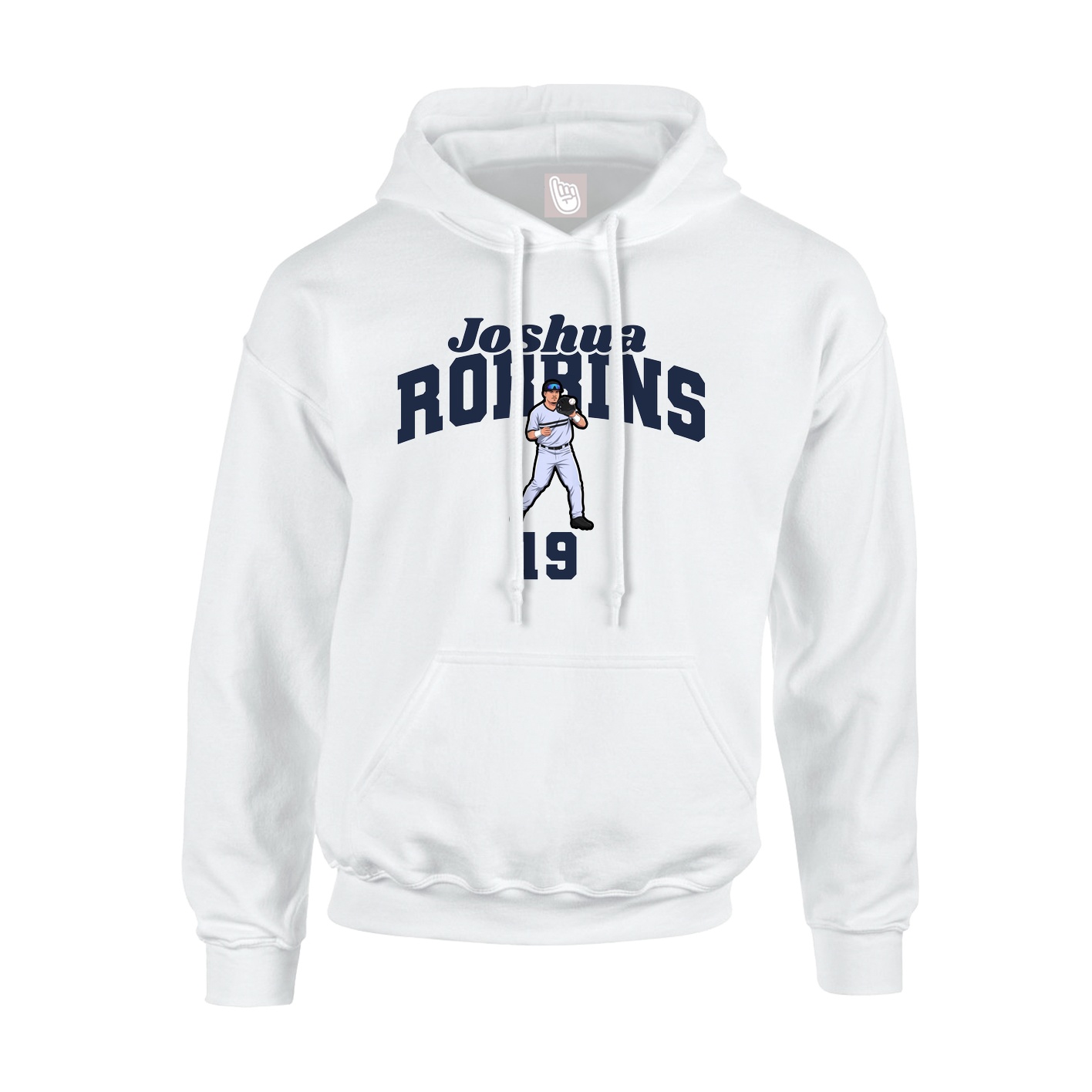 Youth Hoodie — Signature Arch in White