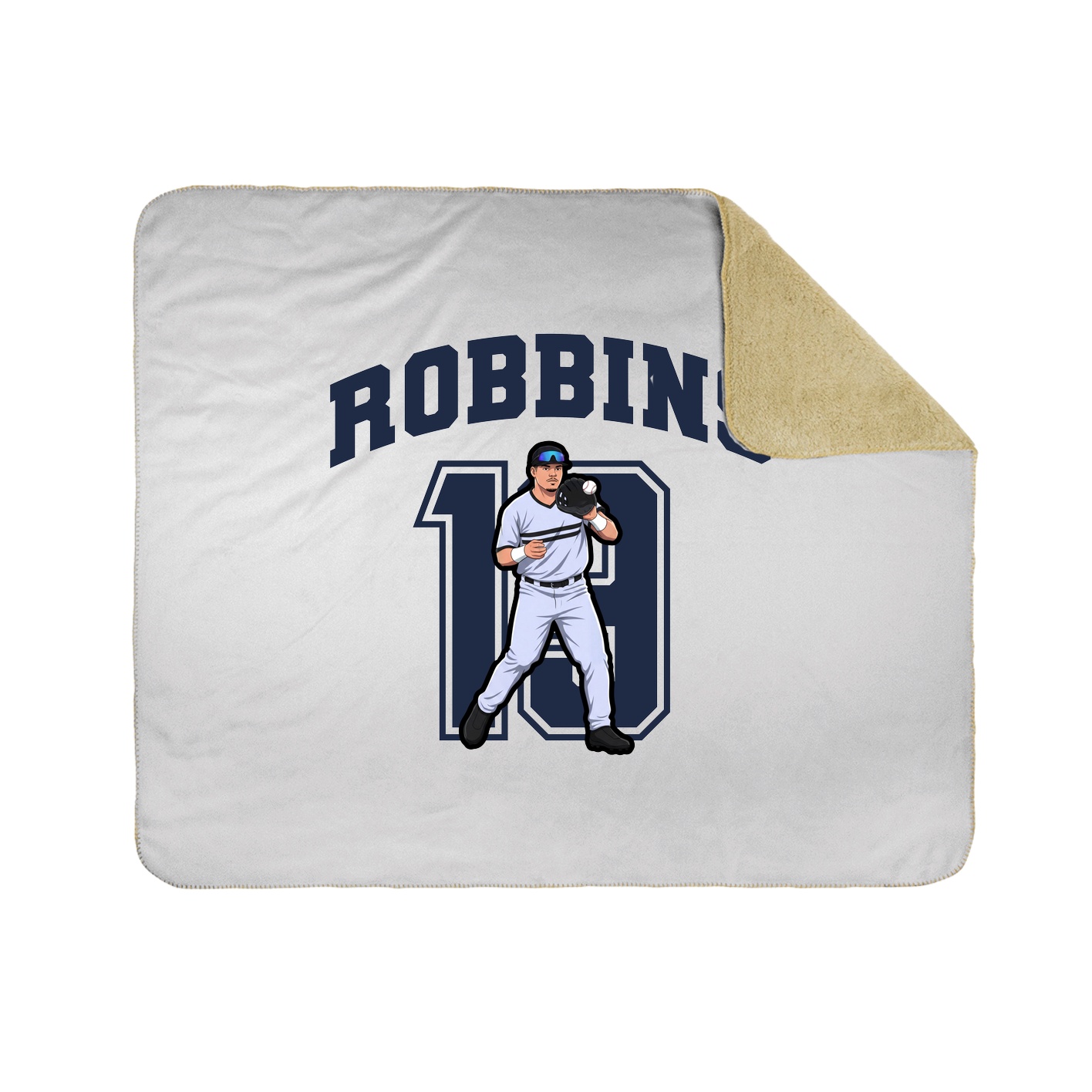 Throw Blanket — Number in White