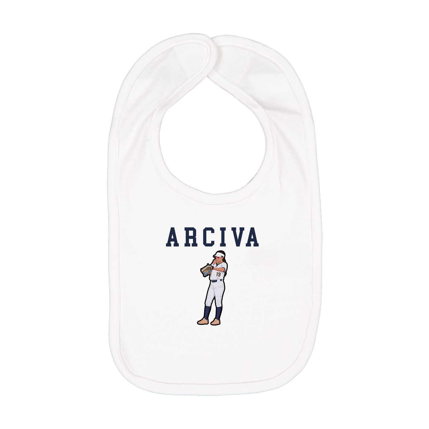 Infant Bib — Shirsey in White