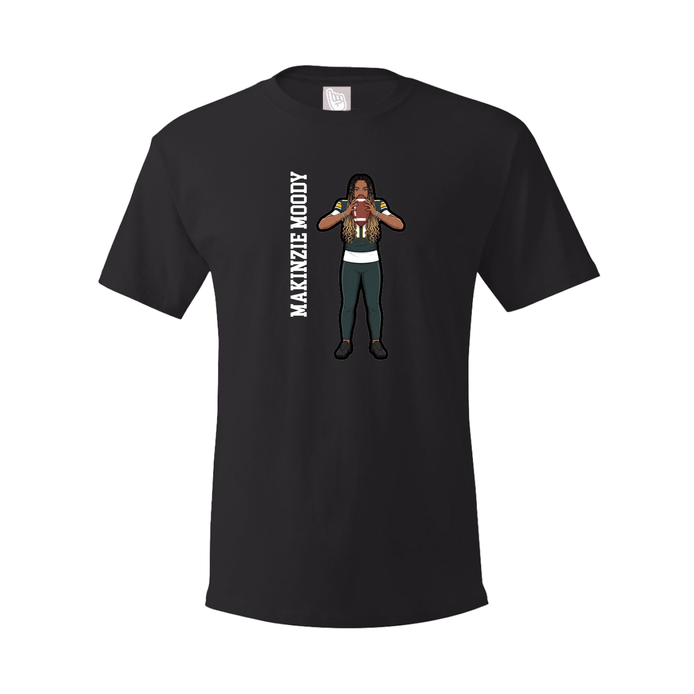 Youth Tee — Name Vertical in Black
