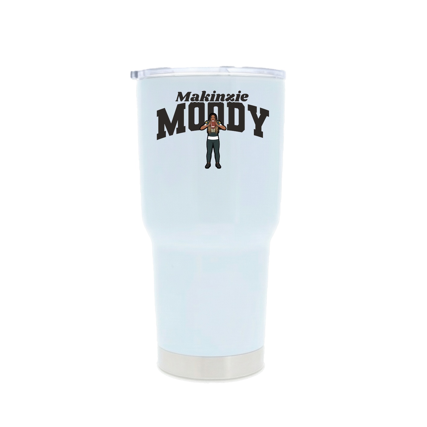 30oz Stainless Steel Tumbler — Signature Arch in White