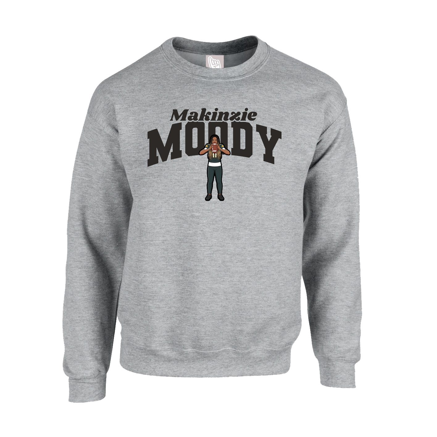 Fleece Crew — Signature Arch in Grey