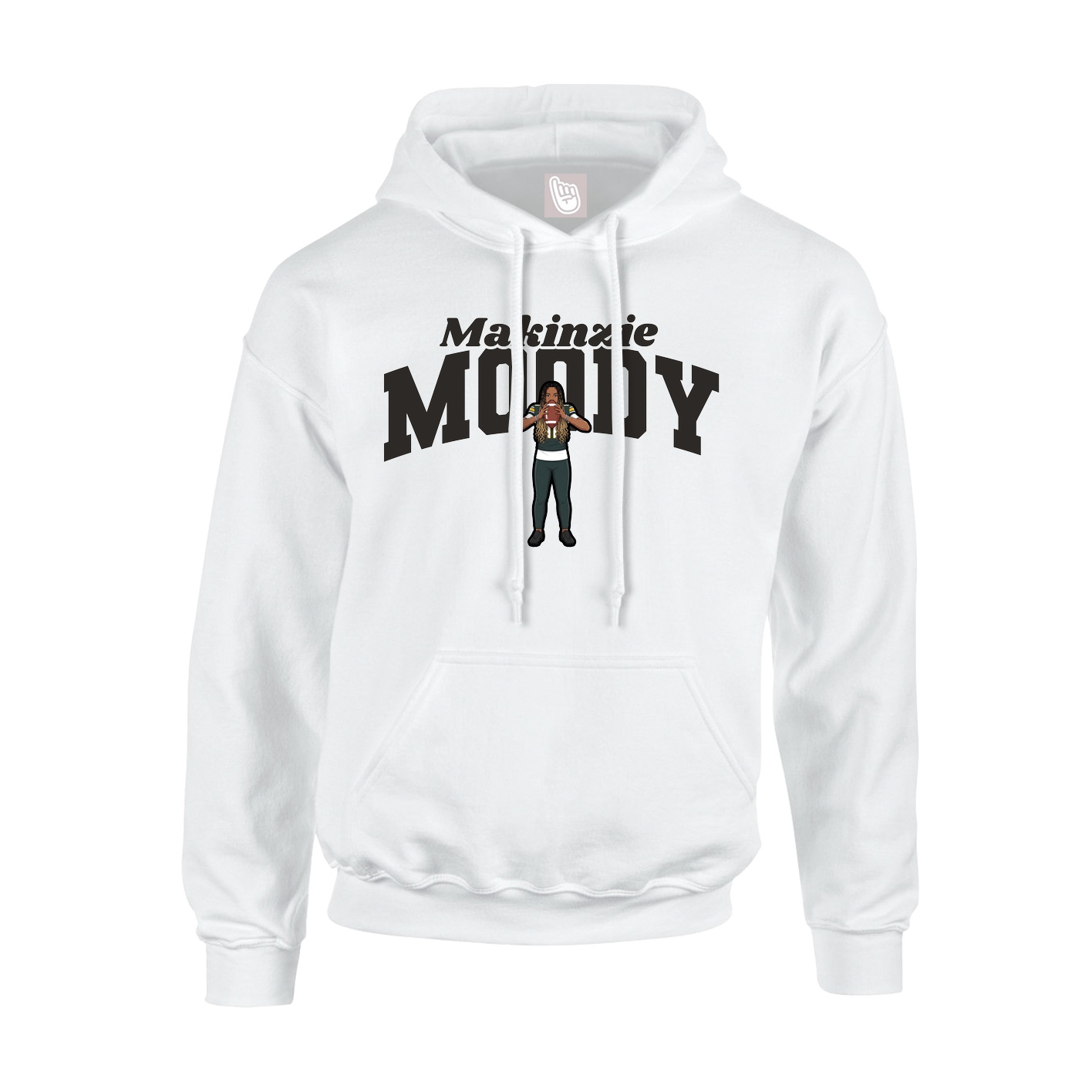 Youth Hoodie — Signature Arch in White