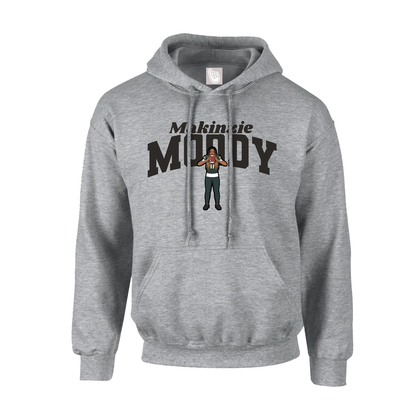 Youth Hoodie — Signature Arch in Grey