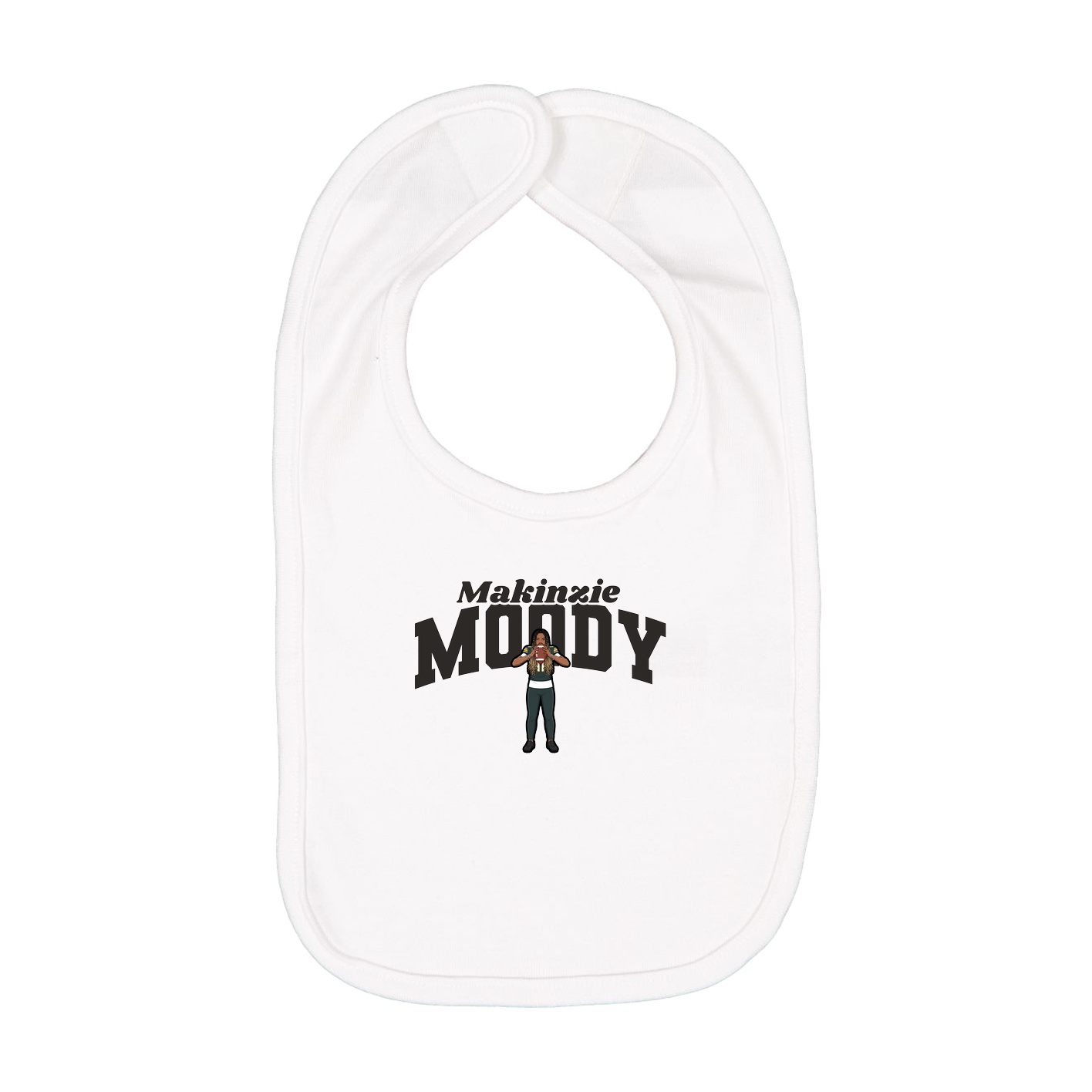 Infant Bib — Signature Arch in White