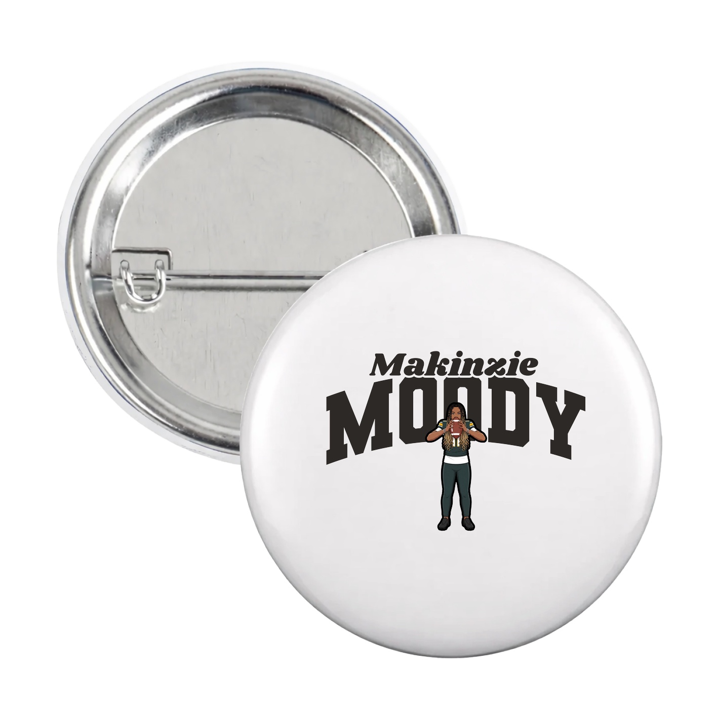 Game Day Button — Signature Arch in White