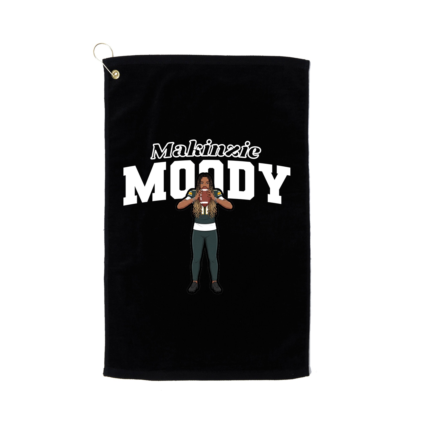 Golf Towel — Name Arch in Black