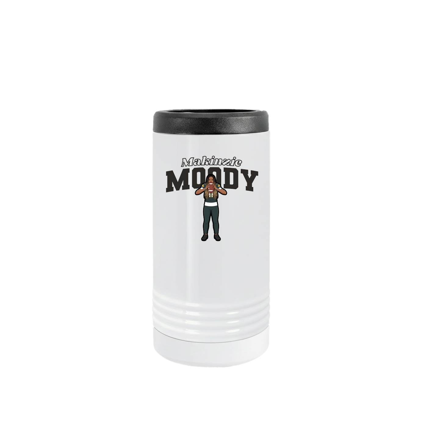 Slim Beverage Holder — Name Arch in White