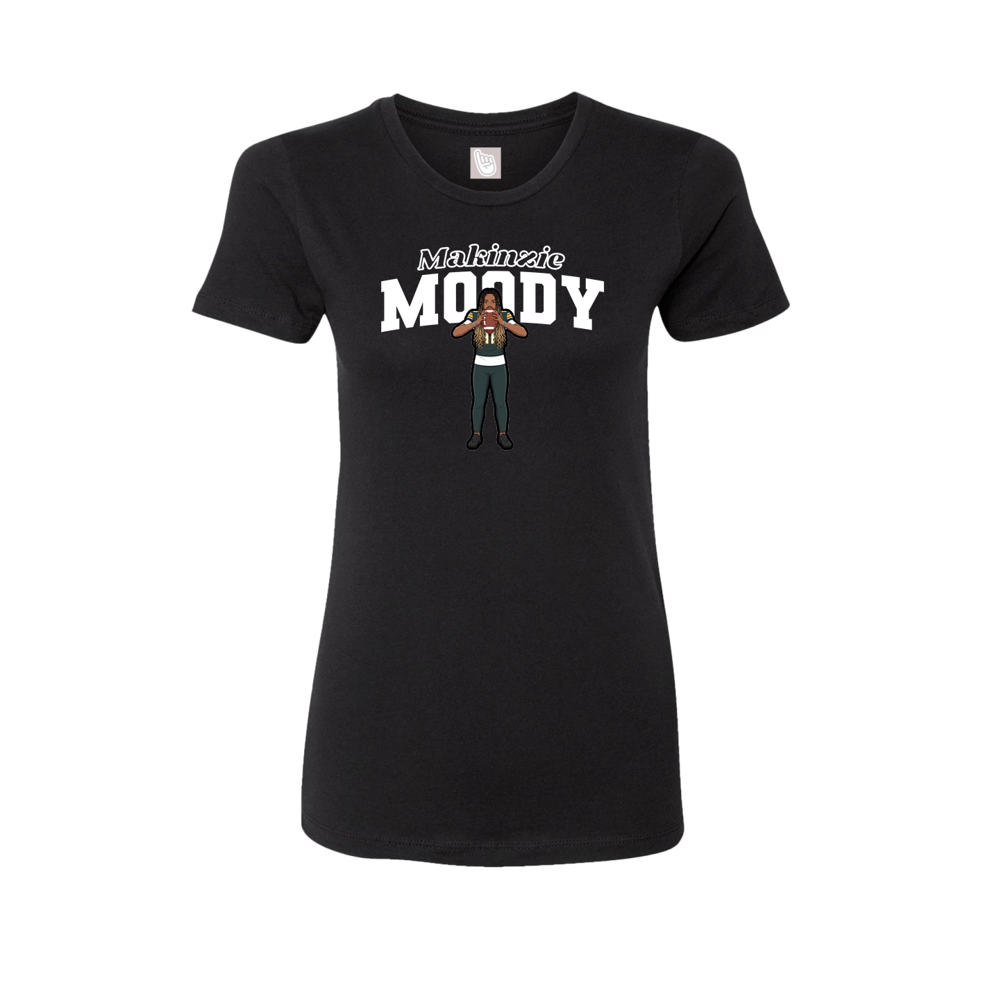 Womens Tee — Name Arch in Black