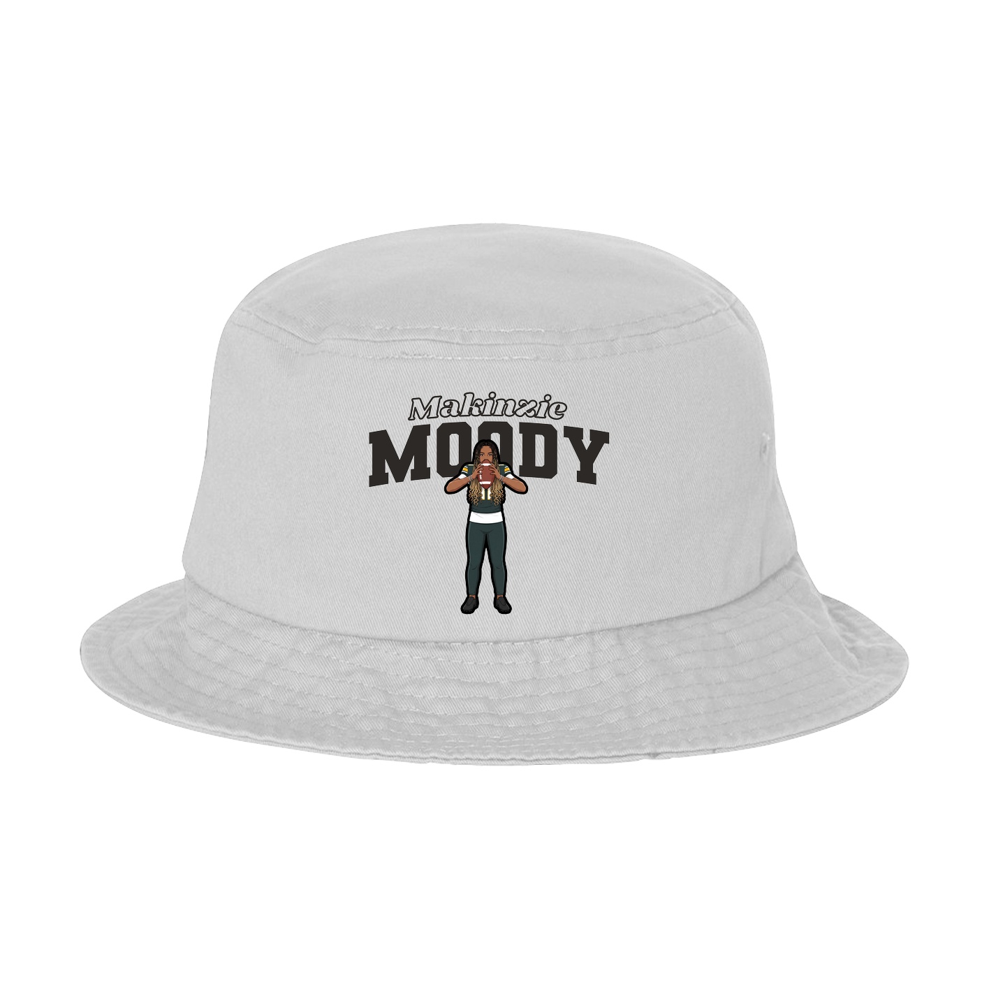 Bucket Cap — Name Arch in White