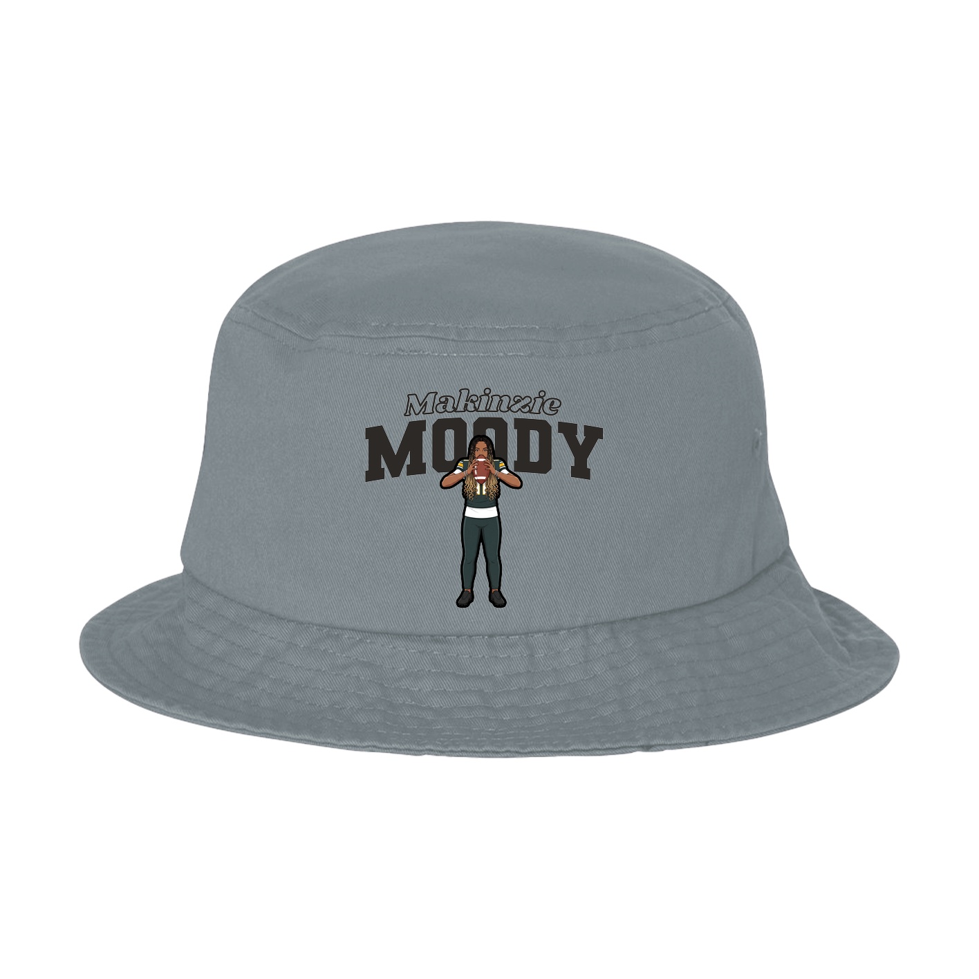 Bucket Cap — Name Arch in Grey