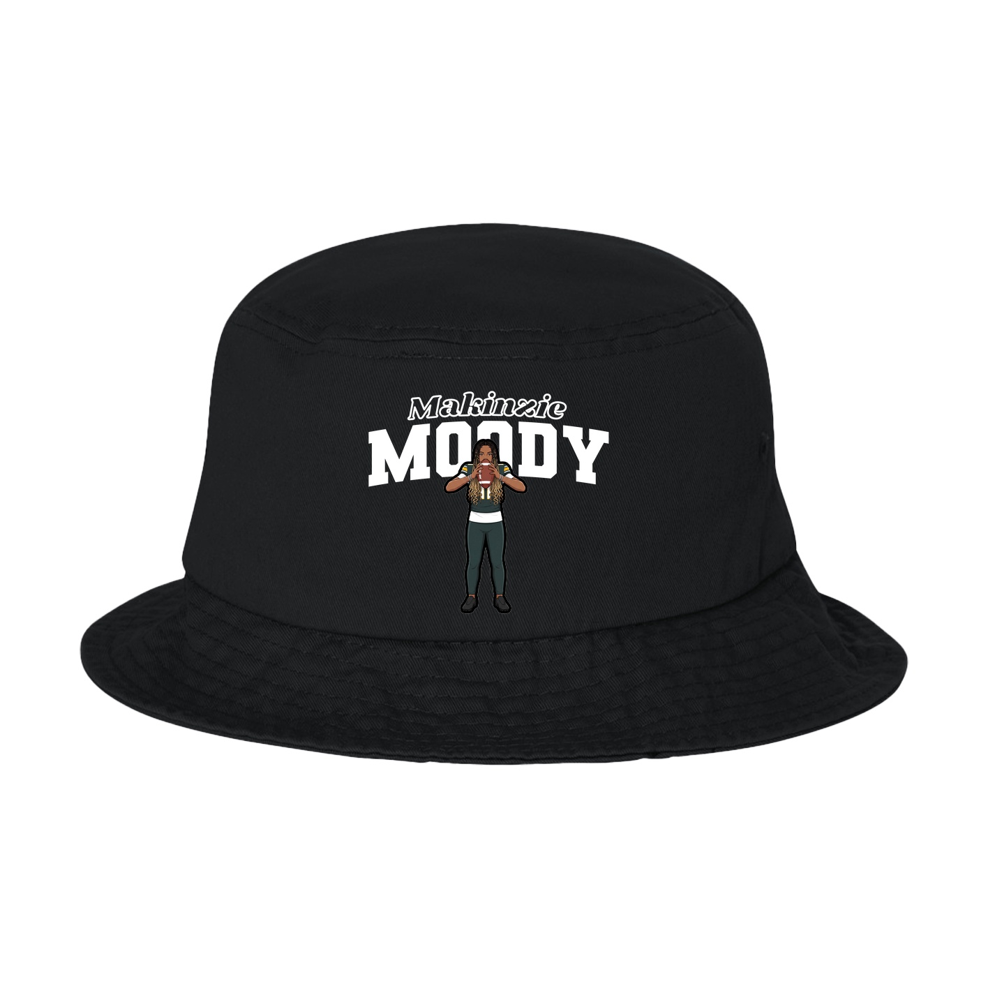 Bucket Cap — Name Arch in Black