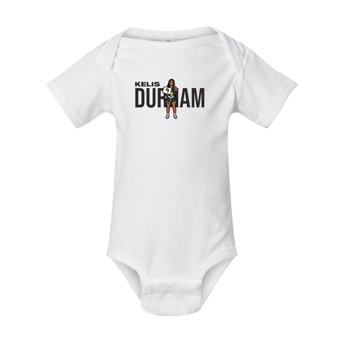 Baby Onesie — Player Name in White