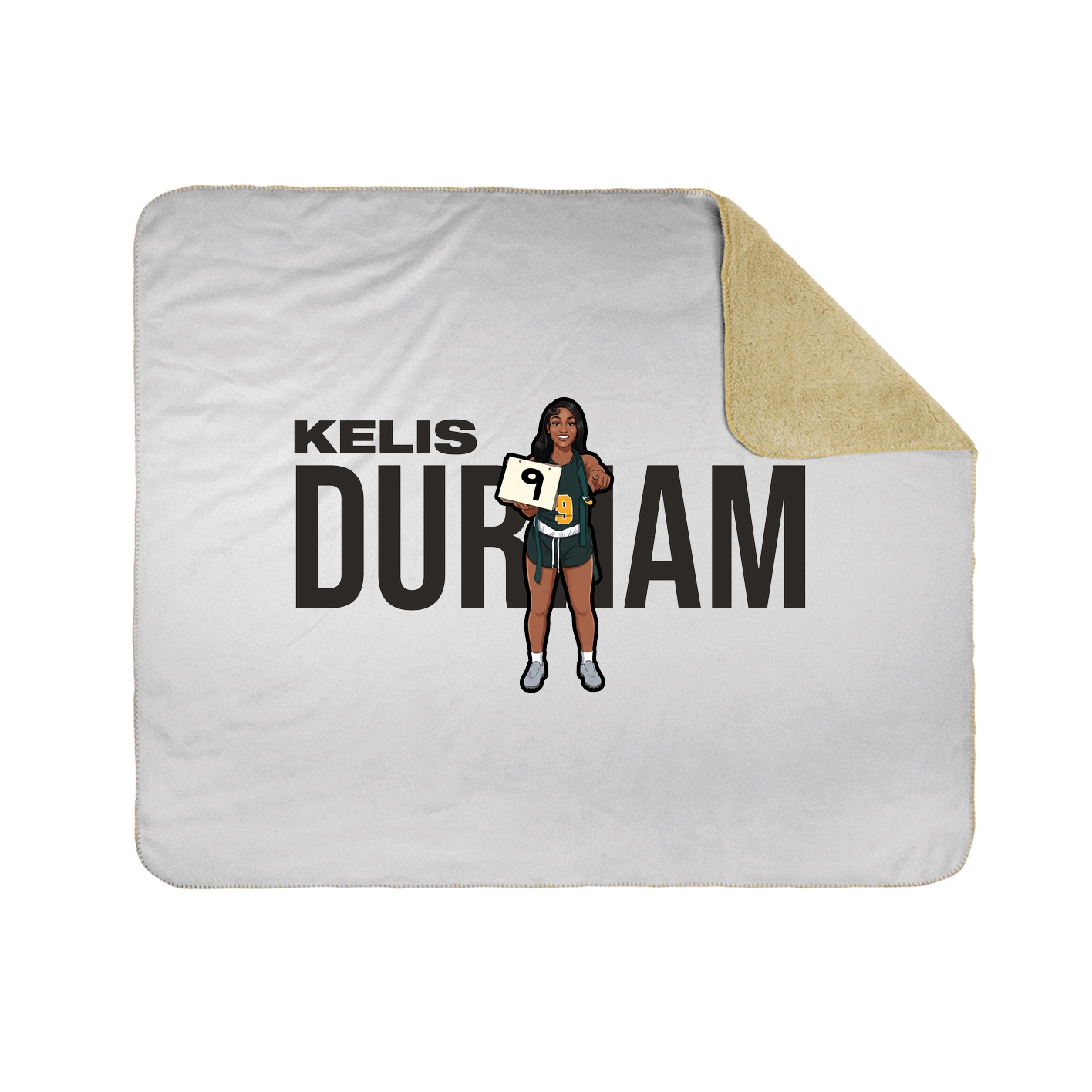 Throw Blanket — Player Name in White