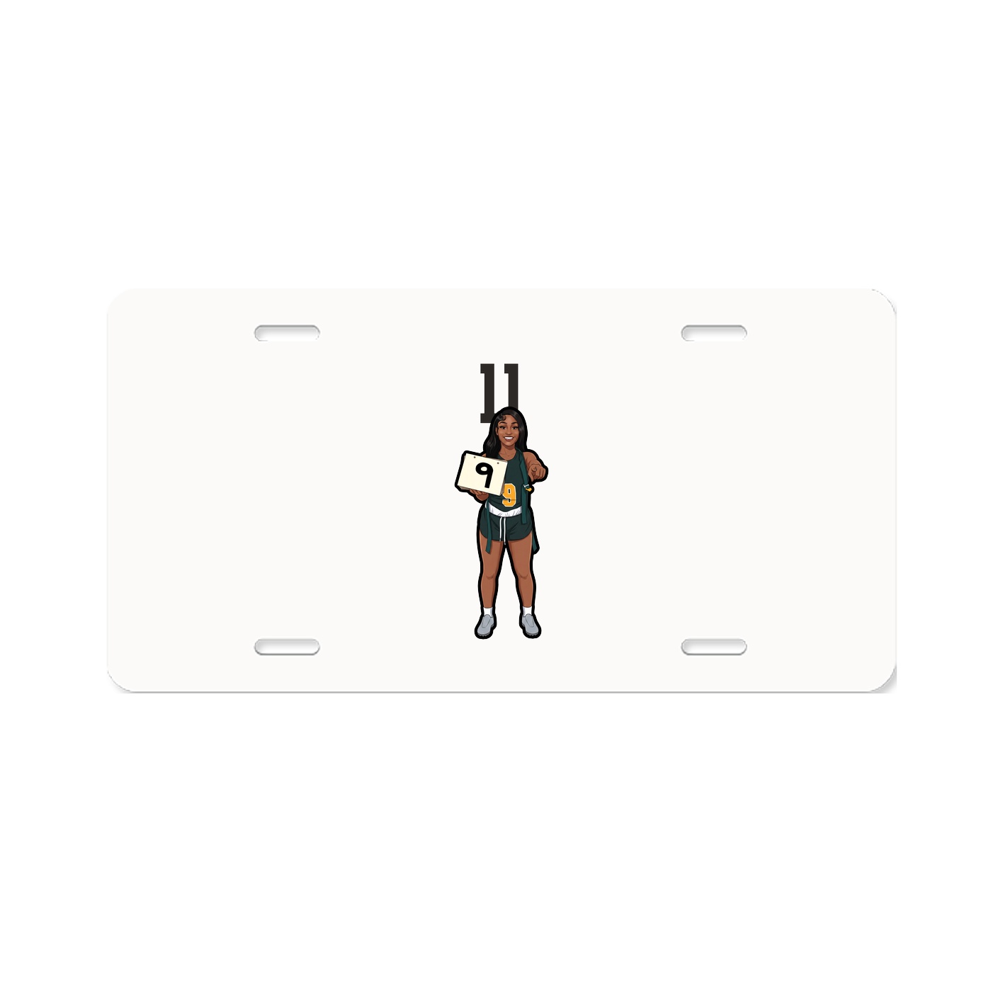 License Plate — Number Top in Classic