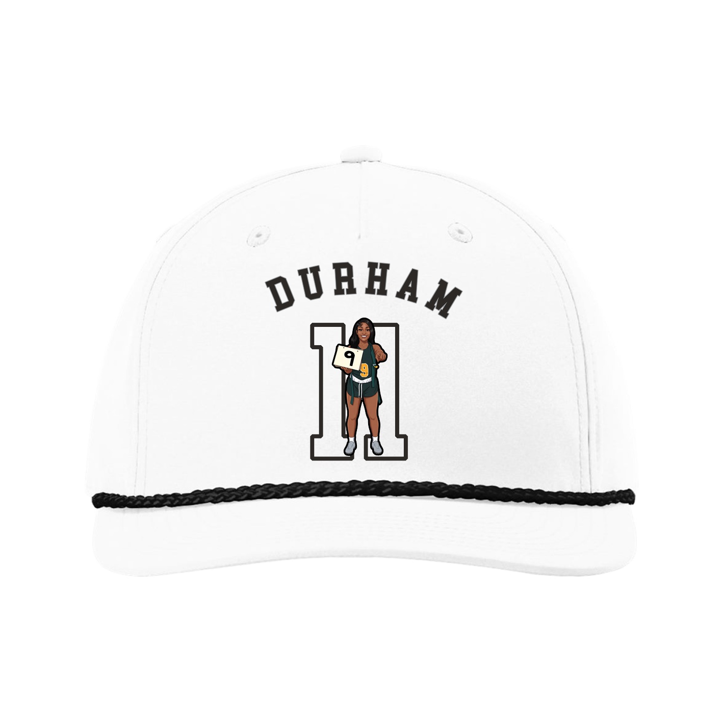 Five-Panel Classic Rope Cap — Shirsey Arch in White