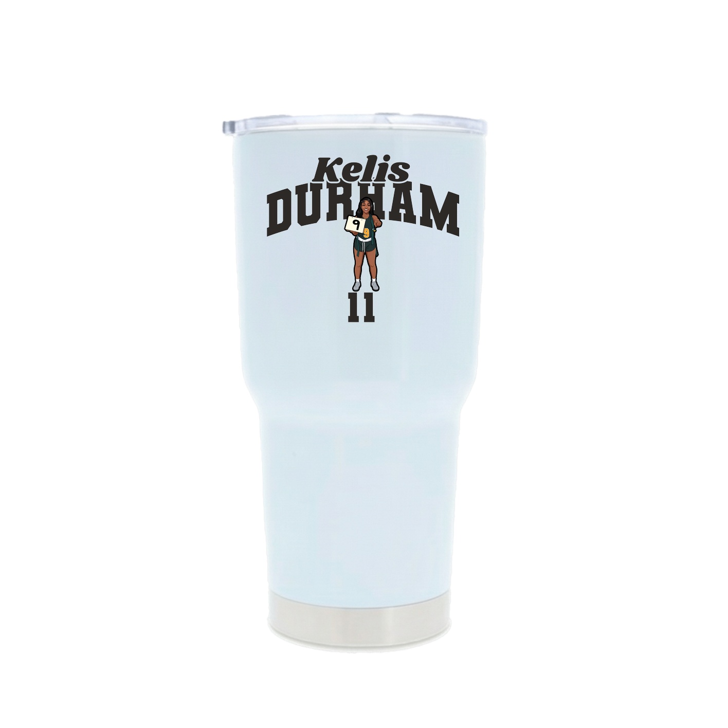 30oz Stainless Steel Tumbler — Signature Arch in White