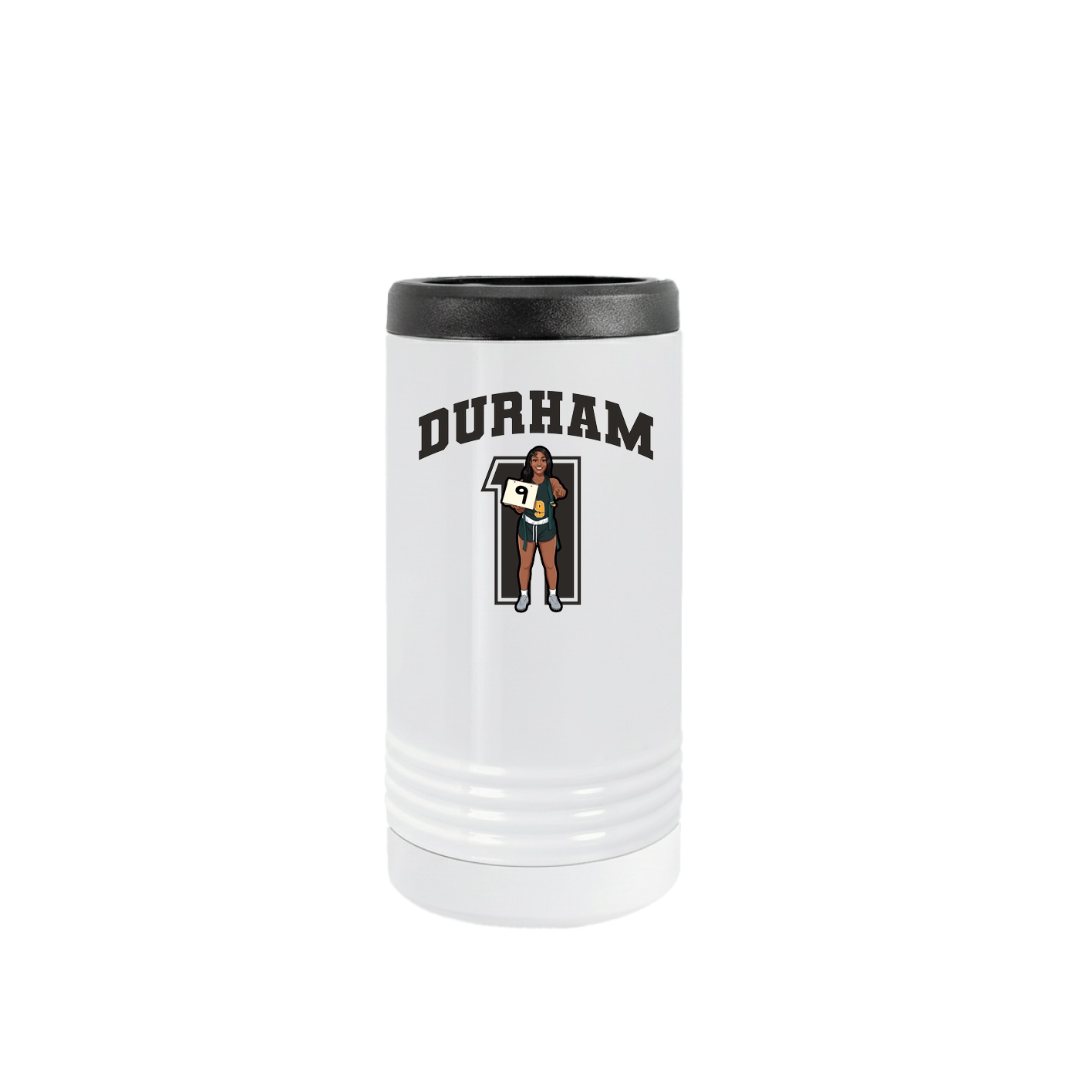Slim Beverage Holder — Number in White