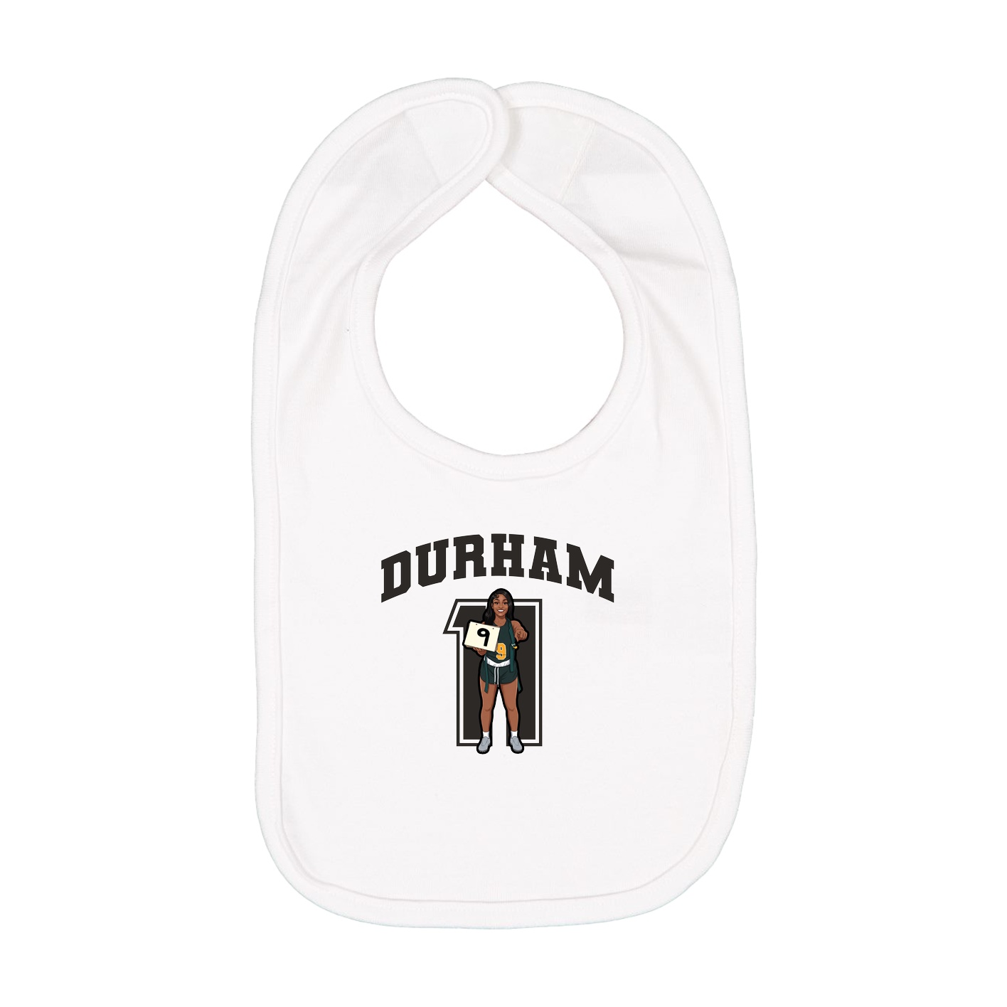 Infant Bib — Number in White