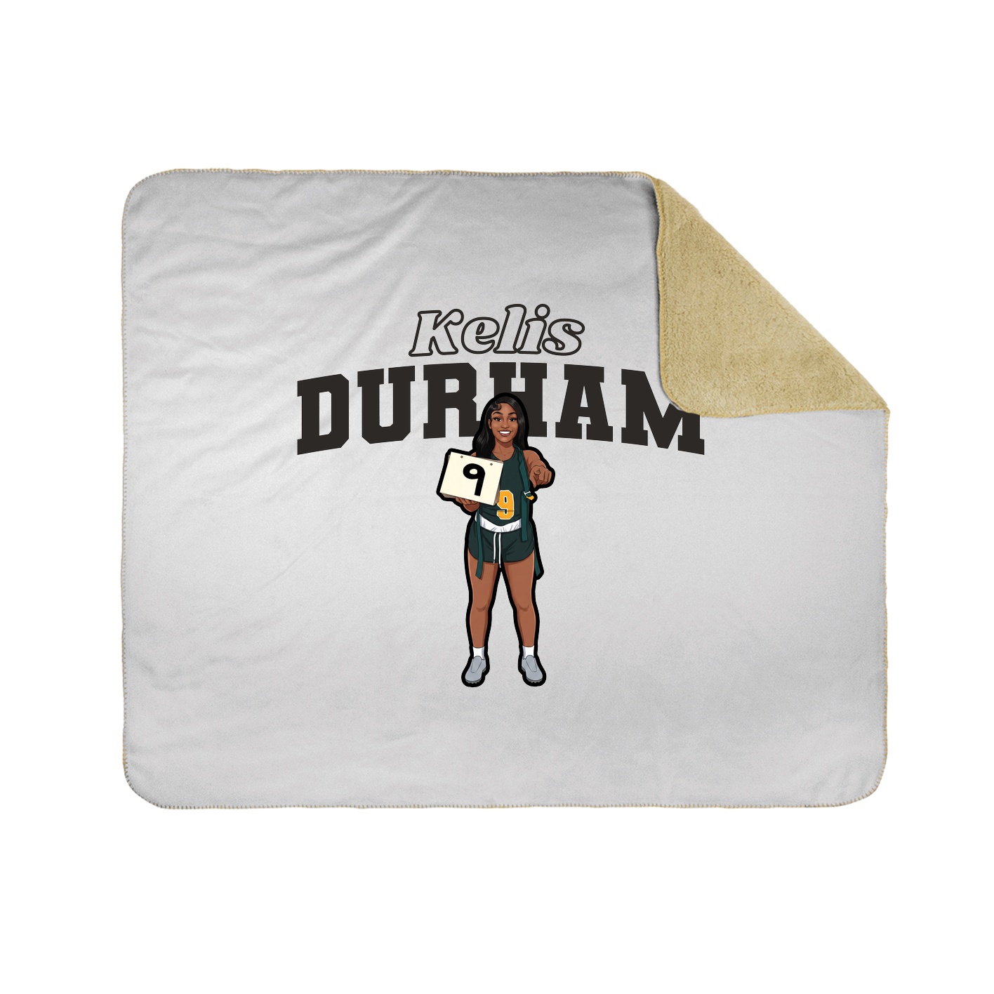 Throw Blanket — Name Arch in White