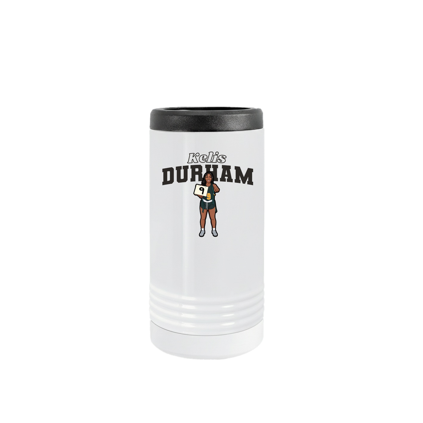 Slim Beverage Holder — Name Arch in White