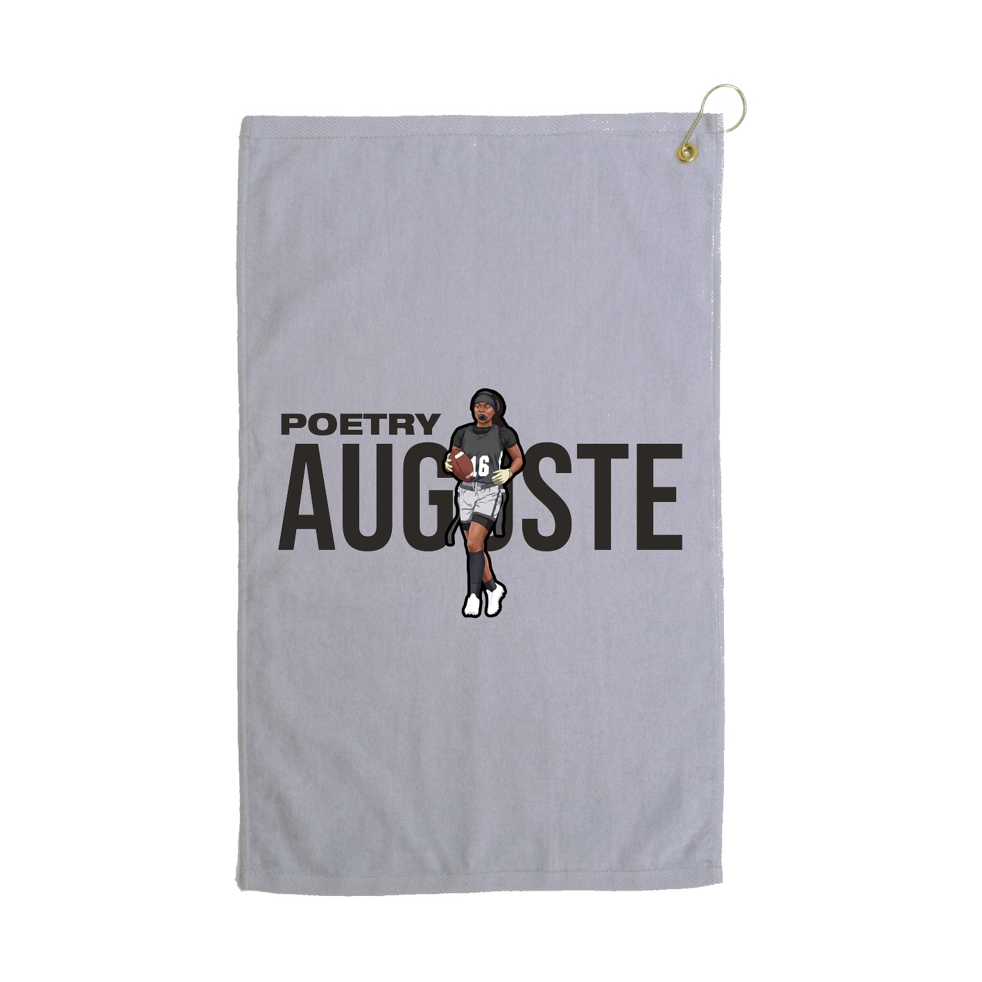 Golf Towel — Player Name in Grey