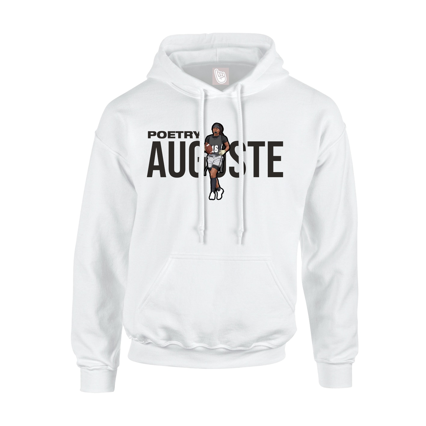Youth Hoodie — Player Name in White
