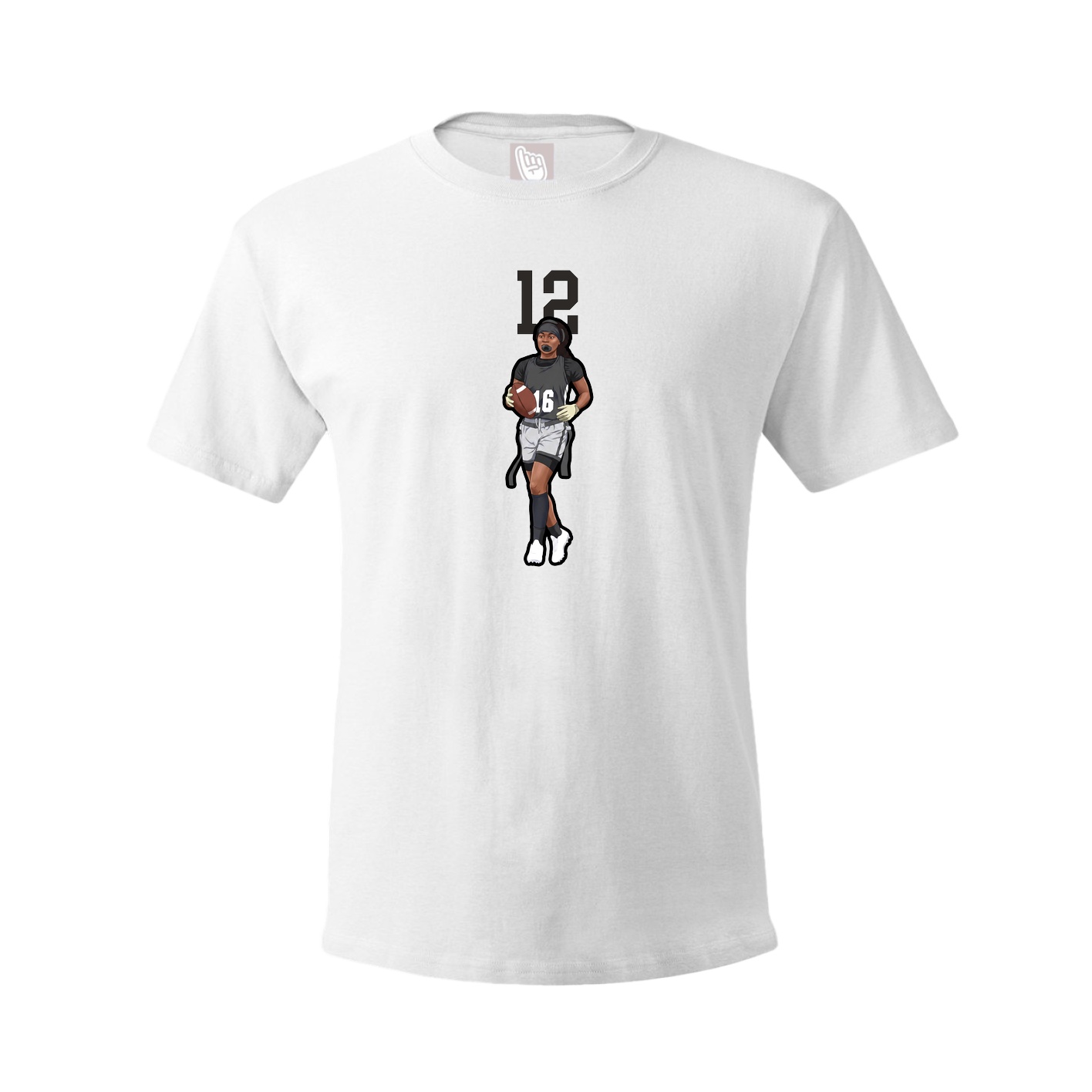 Youth Tee — Number Top in White