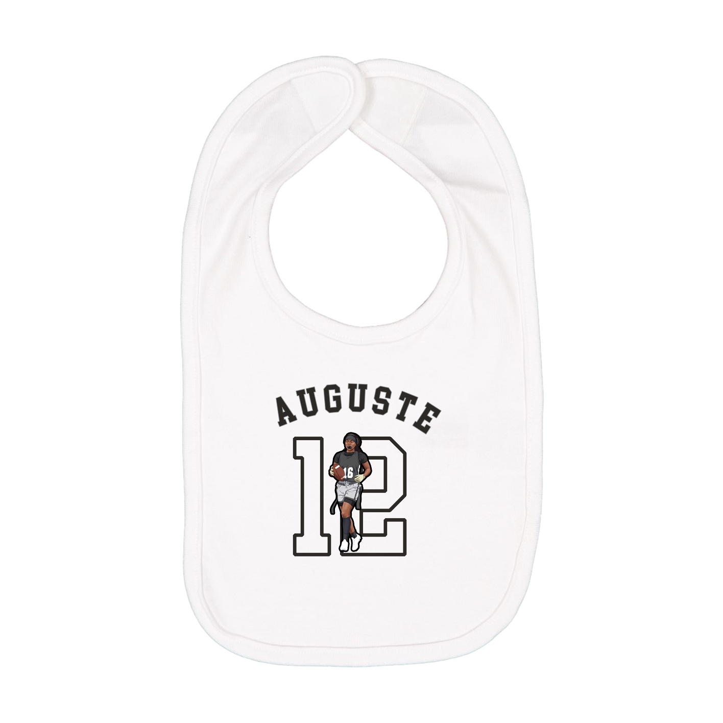 Infant Bib — Shirsey Arch in White