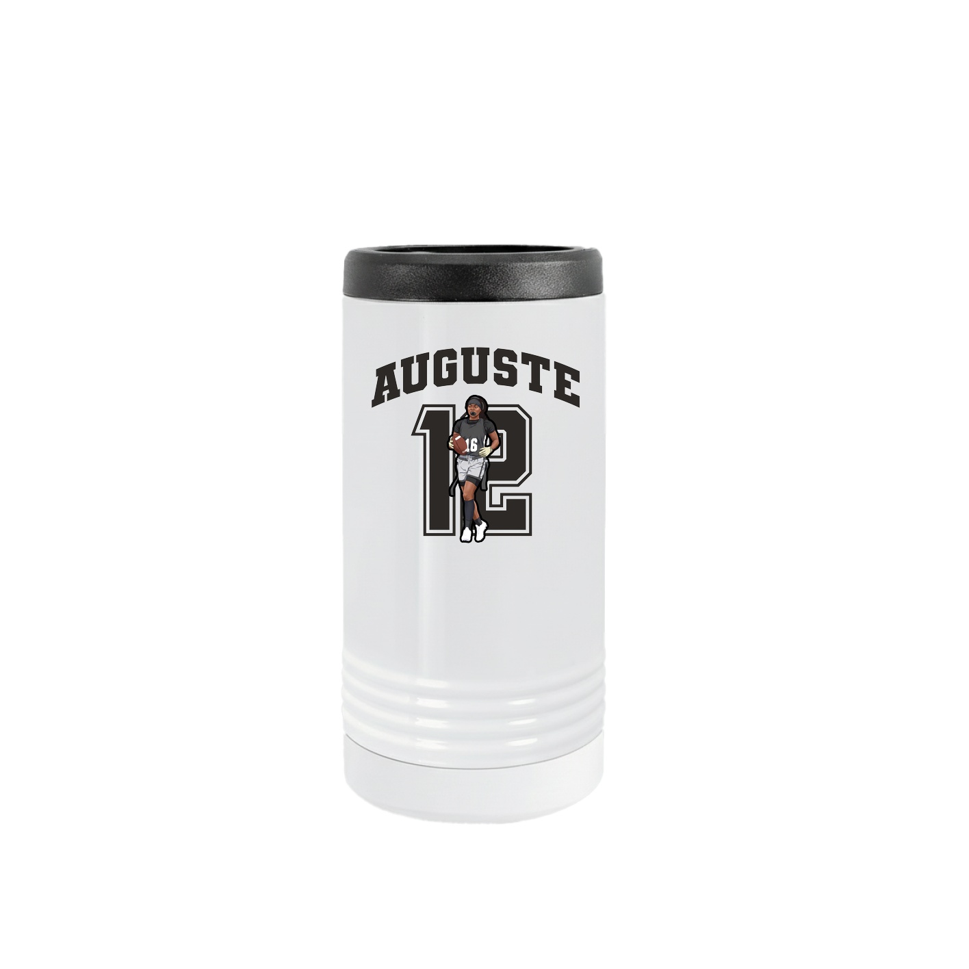 Slim Beverage Holder — Number in White