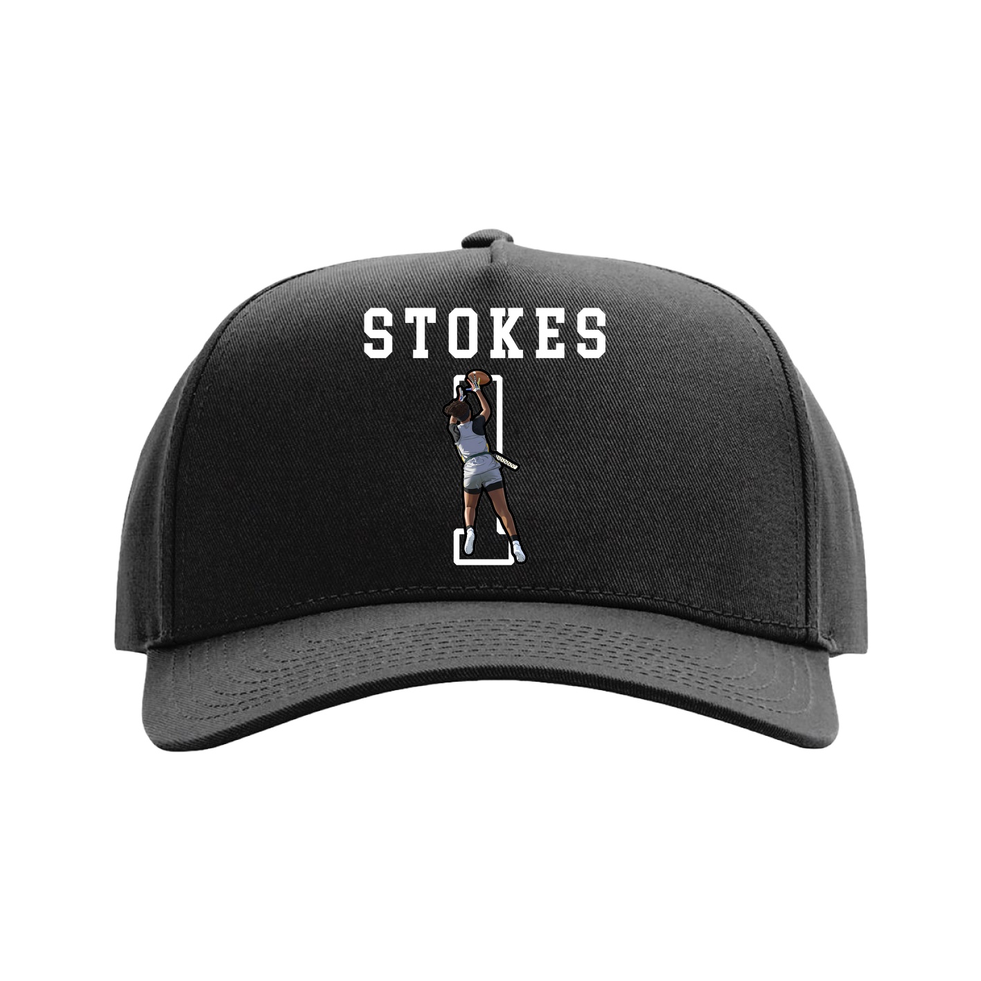 Full Fabric Five-Panel Champ Cap — Shirsey in Black