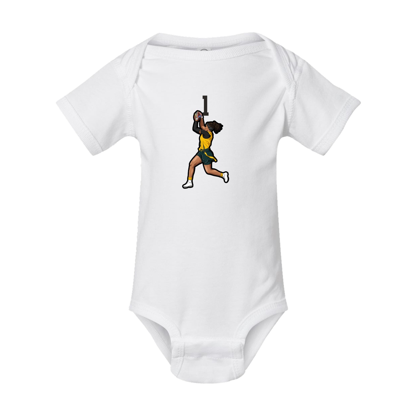 Baby Onesie — Number Top in White