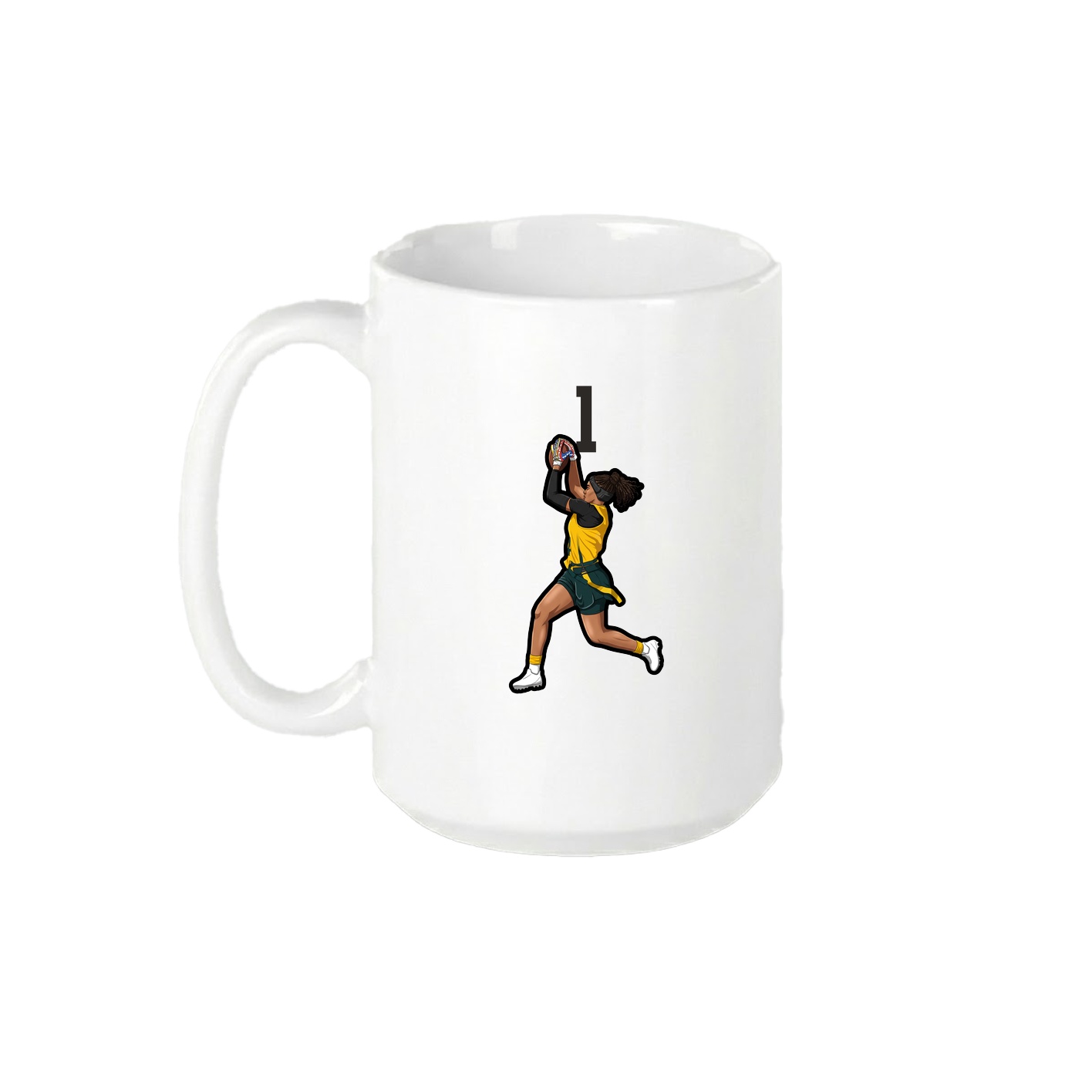 15oz Coffee Mug — Number Top in White