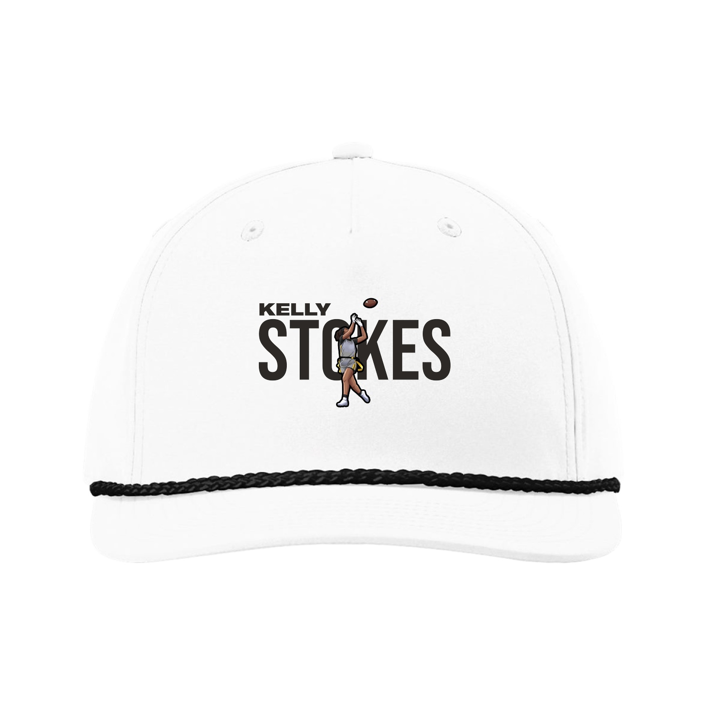 Five-Panel Classic Rope Cap — Player Name in White