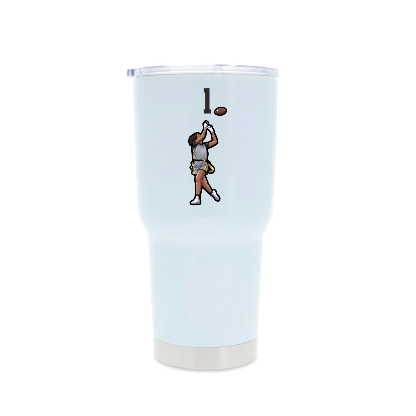 30oz Stainless Steel Tumbler — Number Top in White