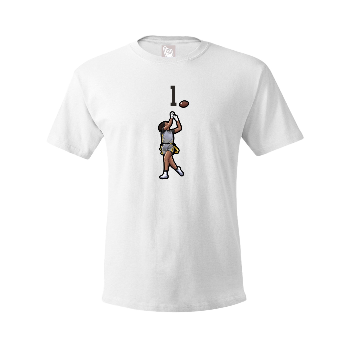 Youth Tee — Number Top in White