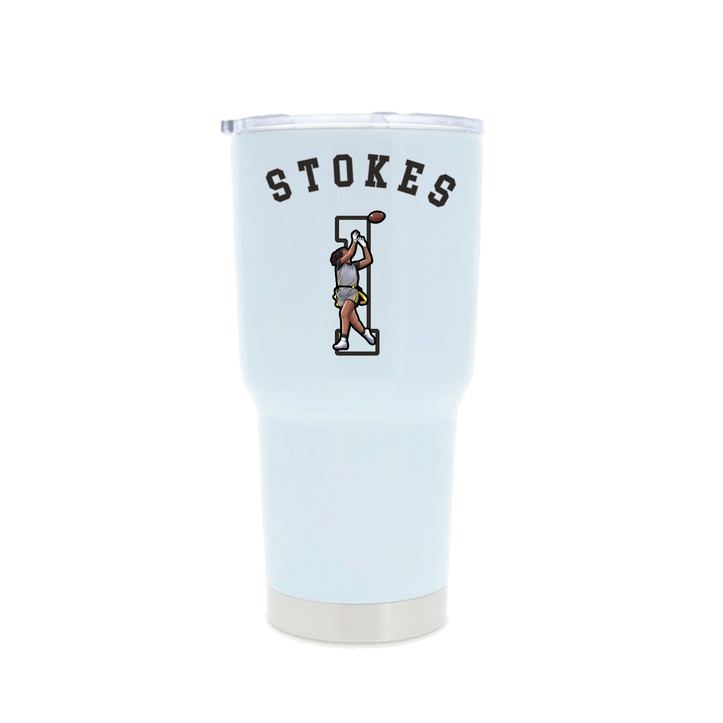30oz Stainless Steel Tumbler — Shirsey Arch in White