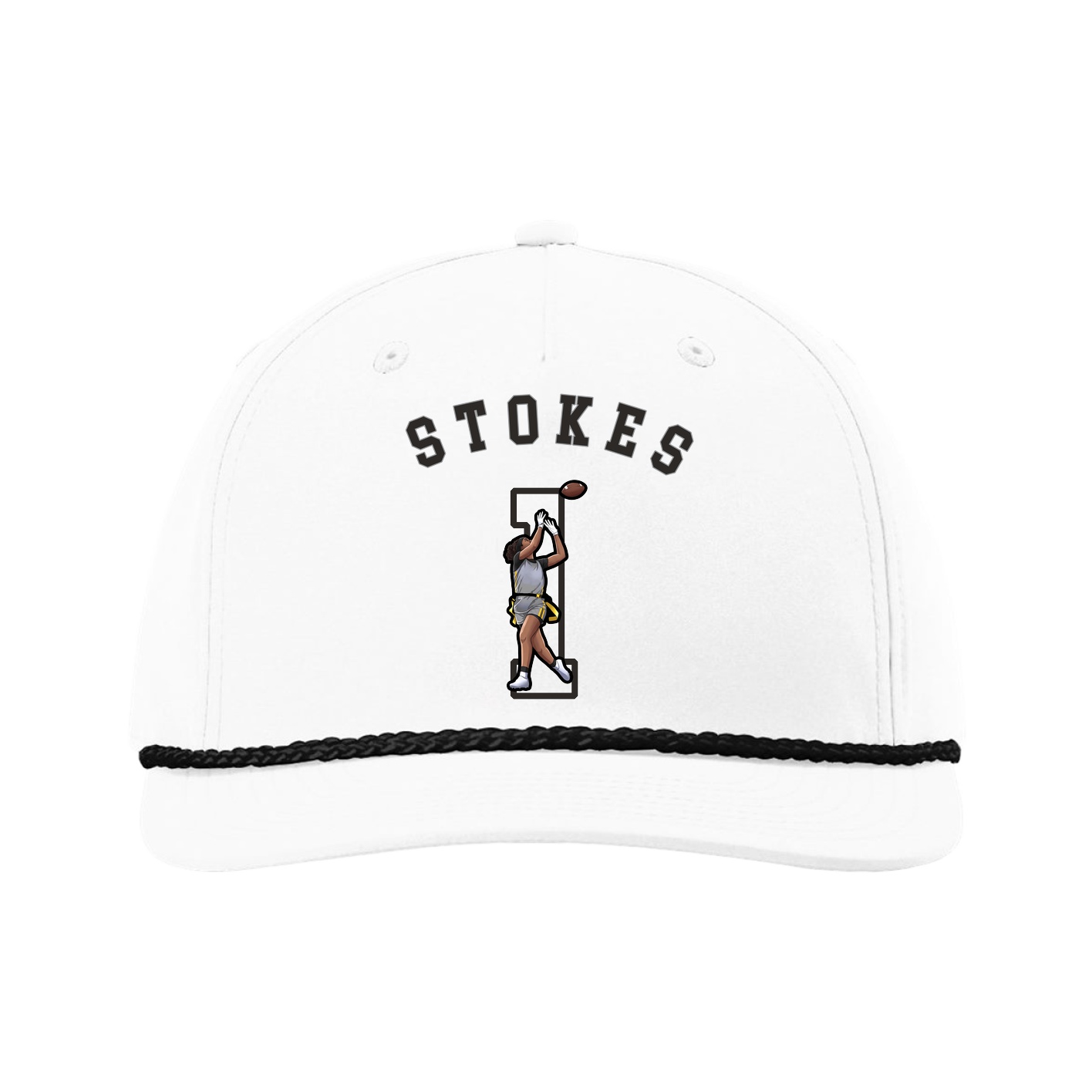Five-Panel Classic Rope Cap — Shirsey Arch in White